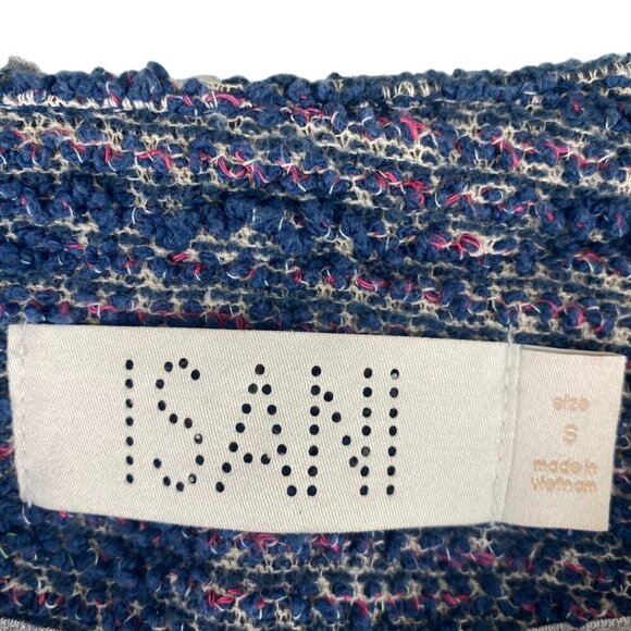 Anthropologie, ISANI Beaded Cropped Tweed Jacket , Blue , Size S/Small, VGUC - Picture 3 of 16
